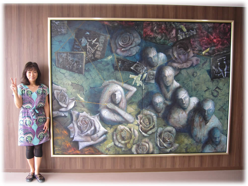作品「tutu」 と 池田かおり先生 作品「tutu」 と 池田かおり先生