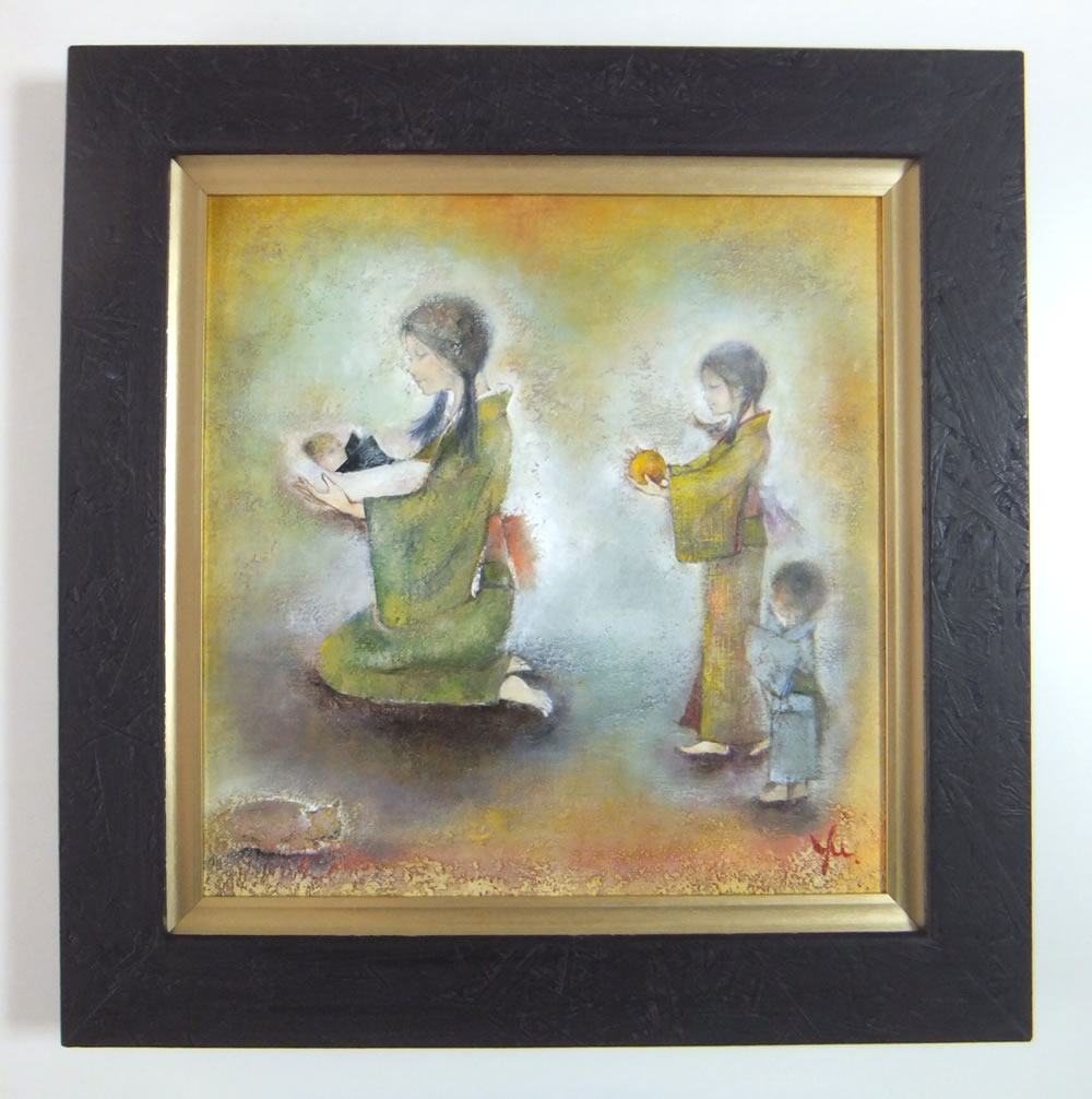 山田幸見　油絵作品　『雪見障子』