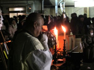 修験道の山伏による法螺貝の演奏