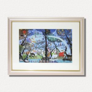 藤城清治 影絵「こびとの楽園」の額装
