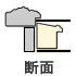 木製油額縁 スウィングA パールホワイト/ブルー 断面